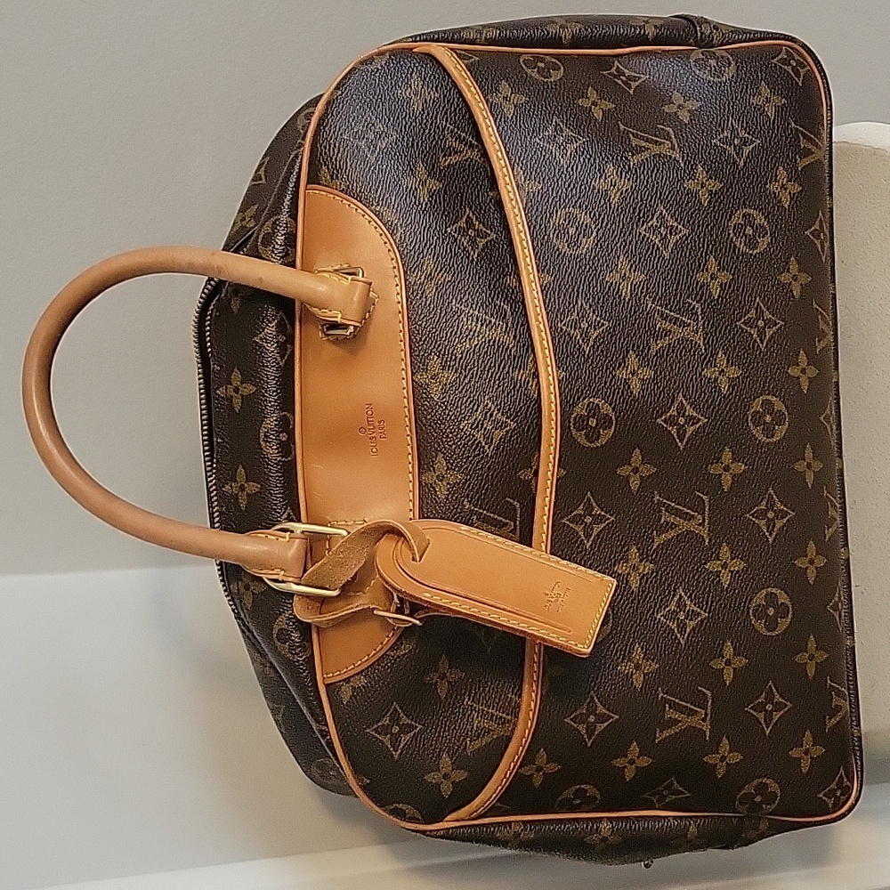 VTG Louis Vuitton Large Deauville Canvas Bag Purse